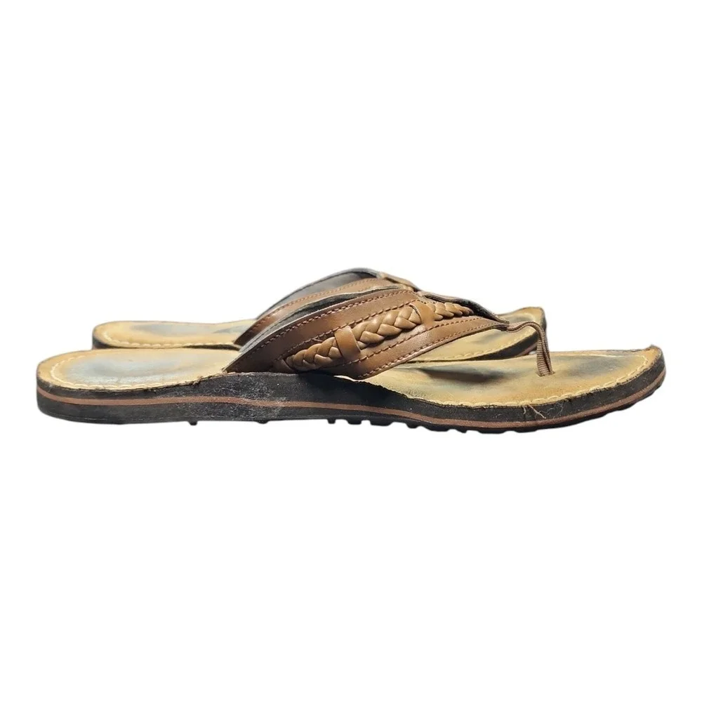 Clarks Comfort Sandals Brown  Flip Flops Women Size 8 - Picture 9 of 9